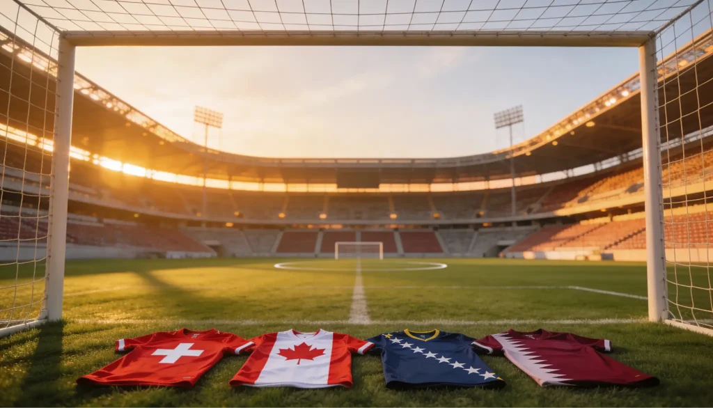 Analyse du groupe B de la Coupe du Monde 2026 avec la Suisse, le Canada, la Bosnie-Herzégovine et le Qatar
